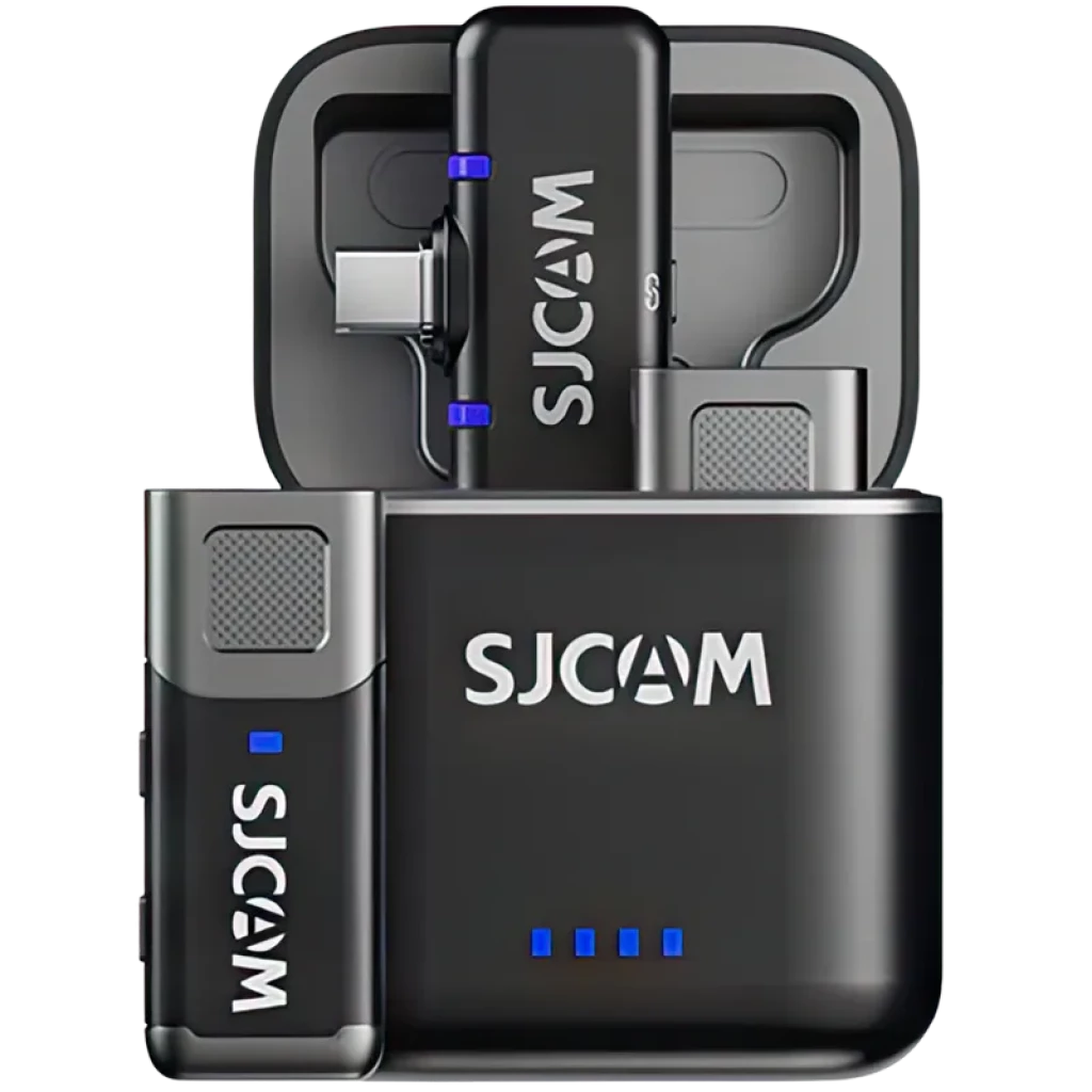 SJCAM M3 Micrófono Inalámbrico Lavalier 2TX+1RX USB-C - Sistema de Grabación Dual