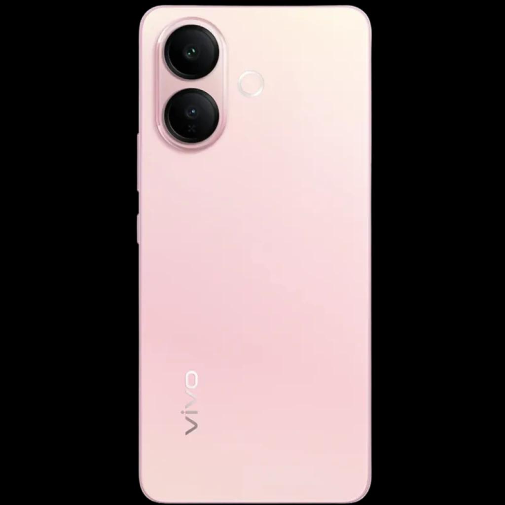 Vivo V60 Lite 5G 12GB/512GB Rosa com traseira em rosa suave, módulo de câmera dupla vertical, flash circular e logo Vivo discreto na base