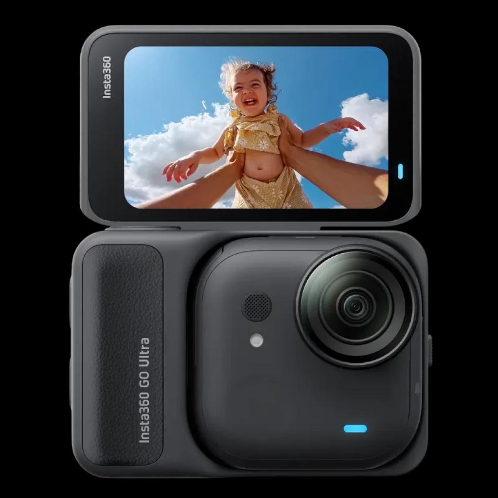 Insta360 GO Ultra noire avec capteur de 1/1,28 pouce à nu