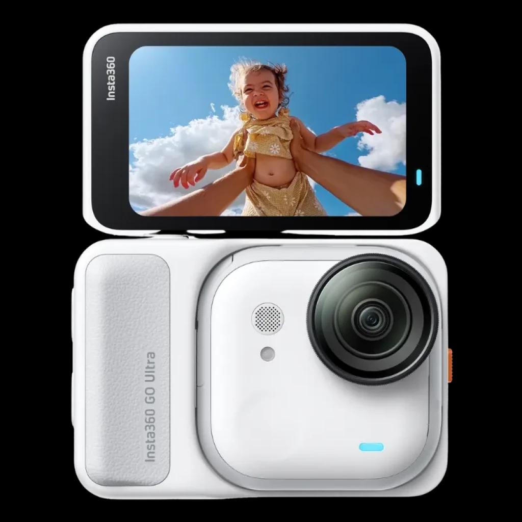 Insta360 GO Ultra blanc avec capteur de 1/1,28 pouce à nu