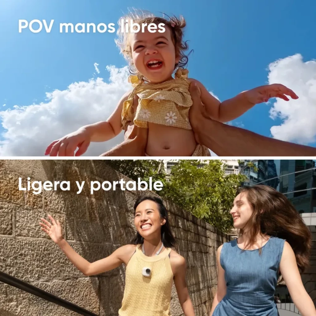 Insta360 Go Ultra Blanc 4K, mini caméra d'action blanche et légère avec clip magnétique ; mode POV mains libres, conception portable pour filmer en mouvement