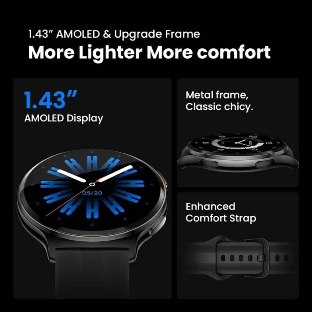 Pantalla AMOLED 1.43 pulgadas del HAYLOU Solar Lite 2 con alta resolución