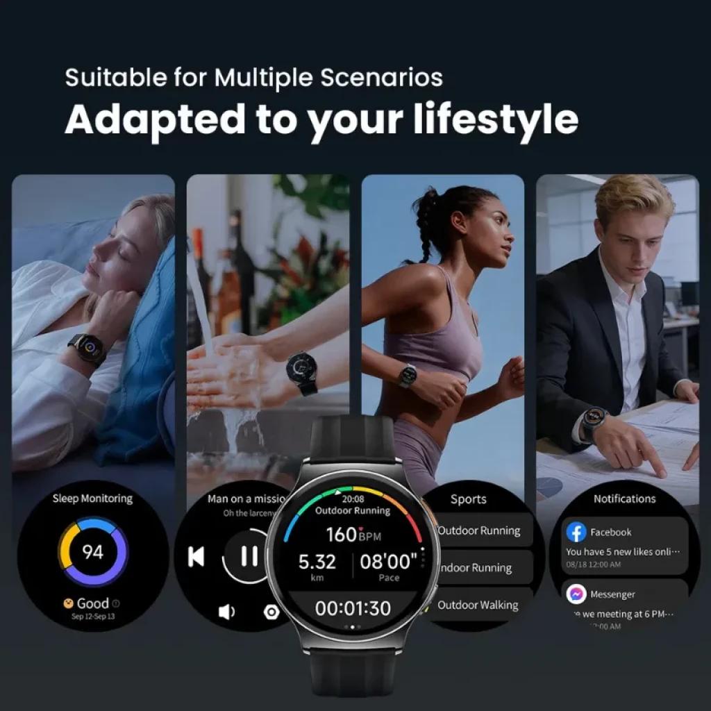 HAYLOU Solar Lite 2 mostrando interfaz de monitorización de actividad física