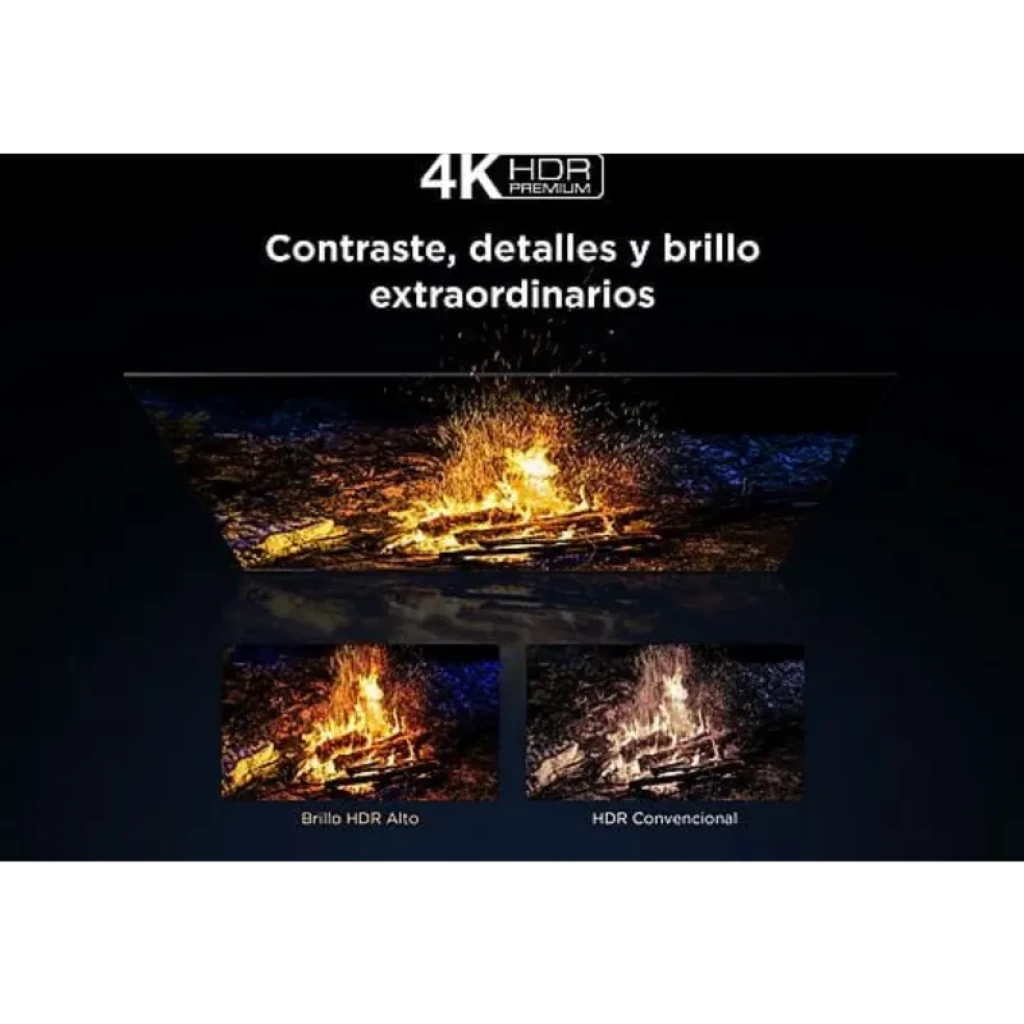 TCL 50C61K 50 pulgadas QLED 4K Ultra HD con HDR Premium, alto contraste y brillo, Google TV inteligente, diseño metálico elegante