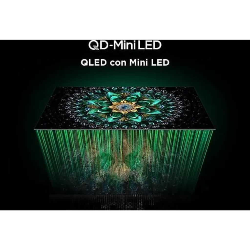 TCL 50C61K 50 pulgadas QLED 4K con Mini LED, panel metálico, colores vibrantes y contraste profundo, ideal para Google TV Smart TV