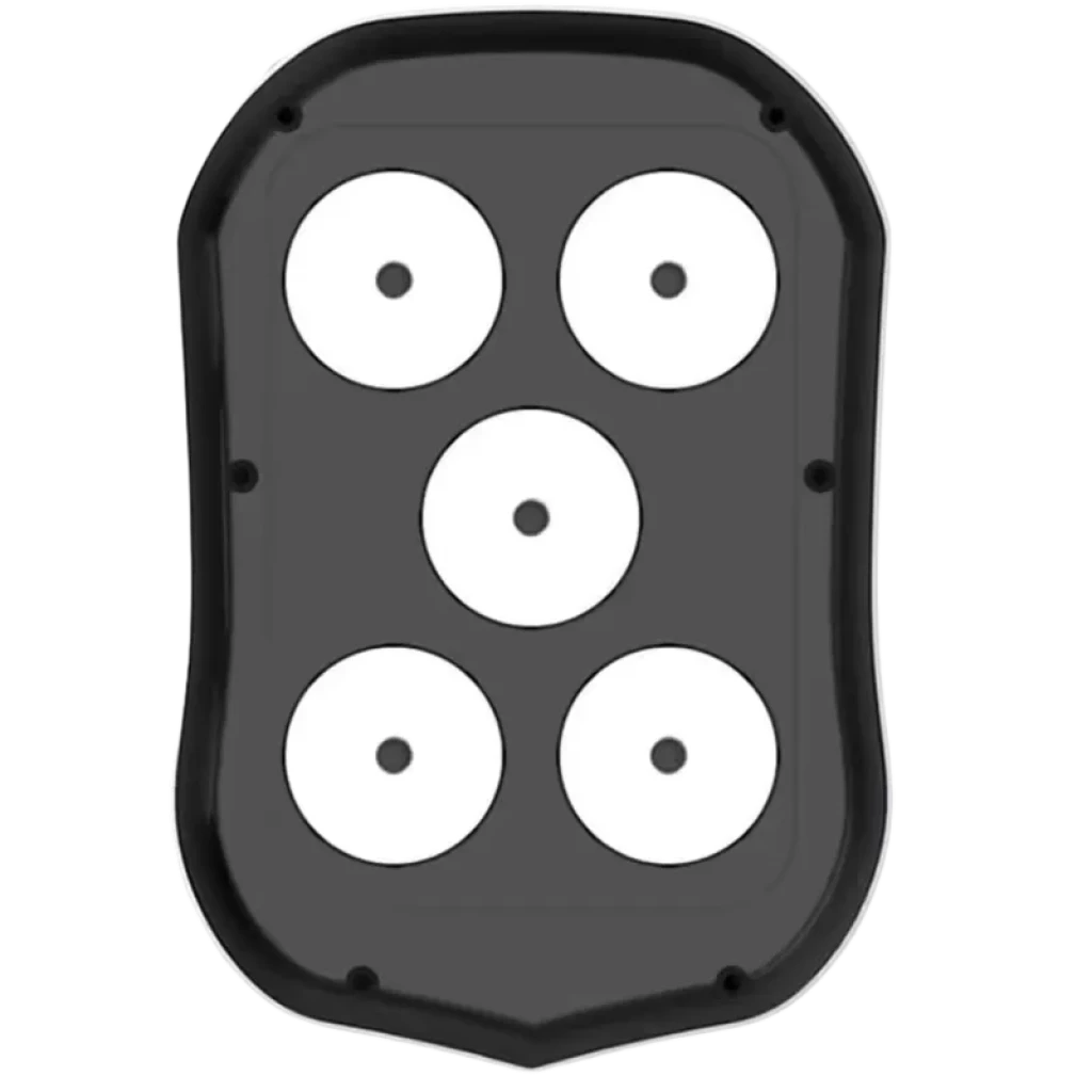 TKSTAR TK905C 4G con base magnética: pieza posterior con 5 imanes circulares visibles, diseño robusto en negro para fijación segura en vehículos