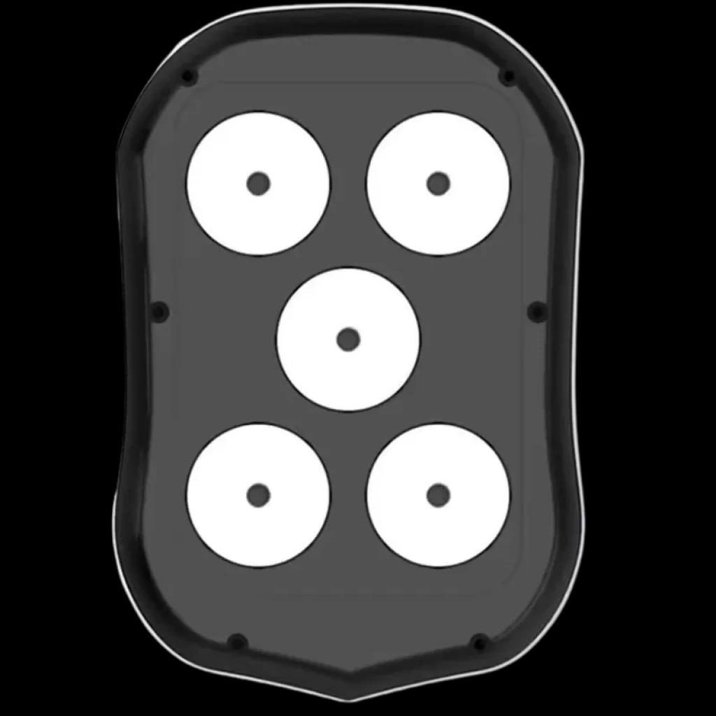 TKSTAR TK905C 4G con base magnética: pieza posterior con 5 imanes circulares visibles, diseño robusto en negro para fijación segura en vehículos