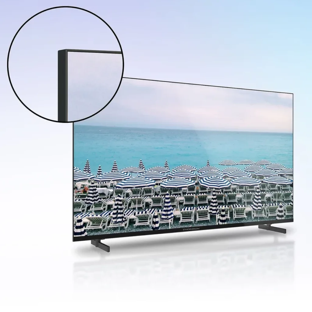 THOMSON 24HD2S13 24 pulgadas HD Ready con biseles delgados, panel LED brillante y peanas dobles; imagen nítida y colores vivos con Triple Tuner integrado
