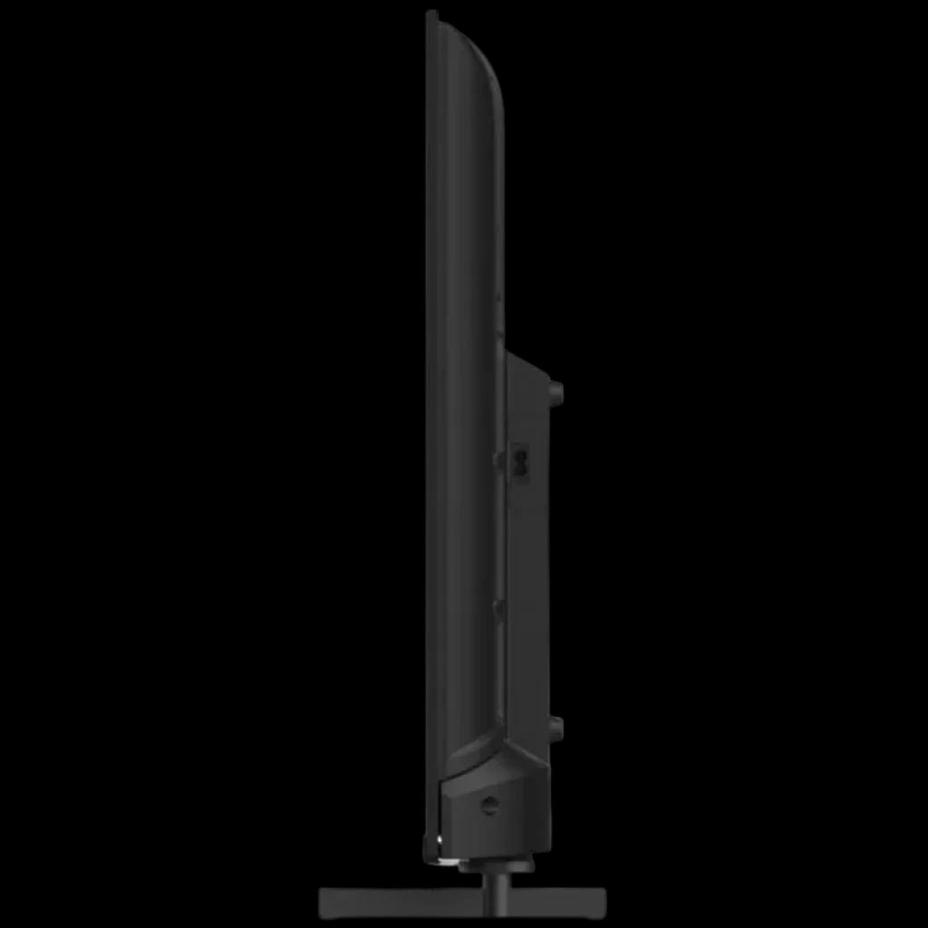 Profil latéral du Thomson 40FD2S13 40 pouces Full HD LED sans cadre avec pied central stable, châssis fin et connectique arrière discrète