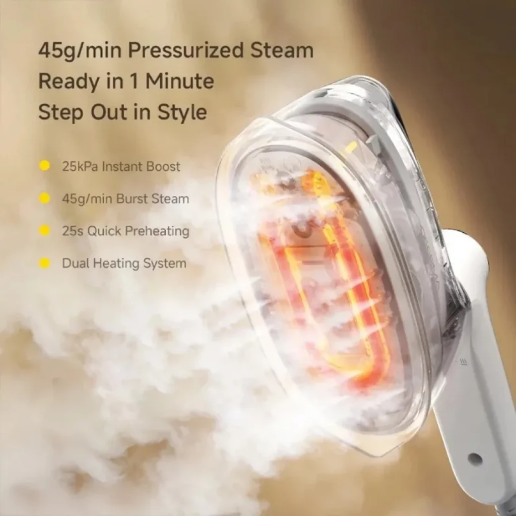 Deerma GT01, sistema de doble calefacción, vapor presurizado 45 g/min y precalentado rápido 25 s