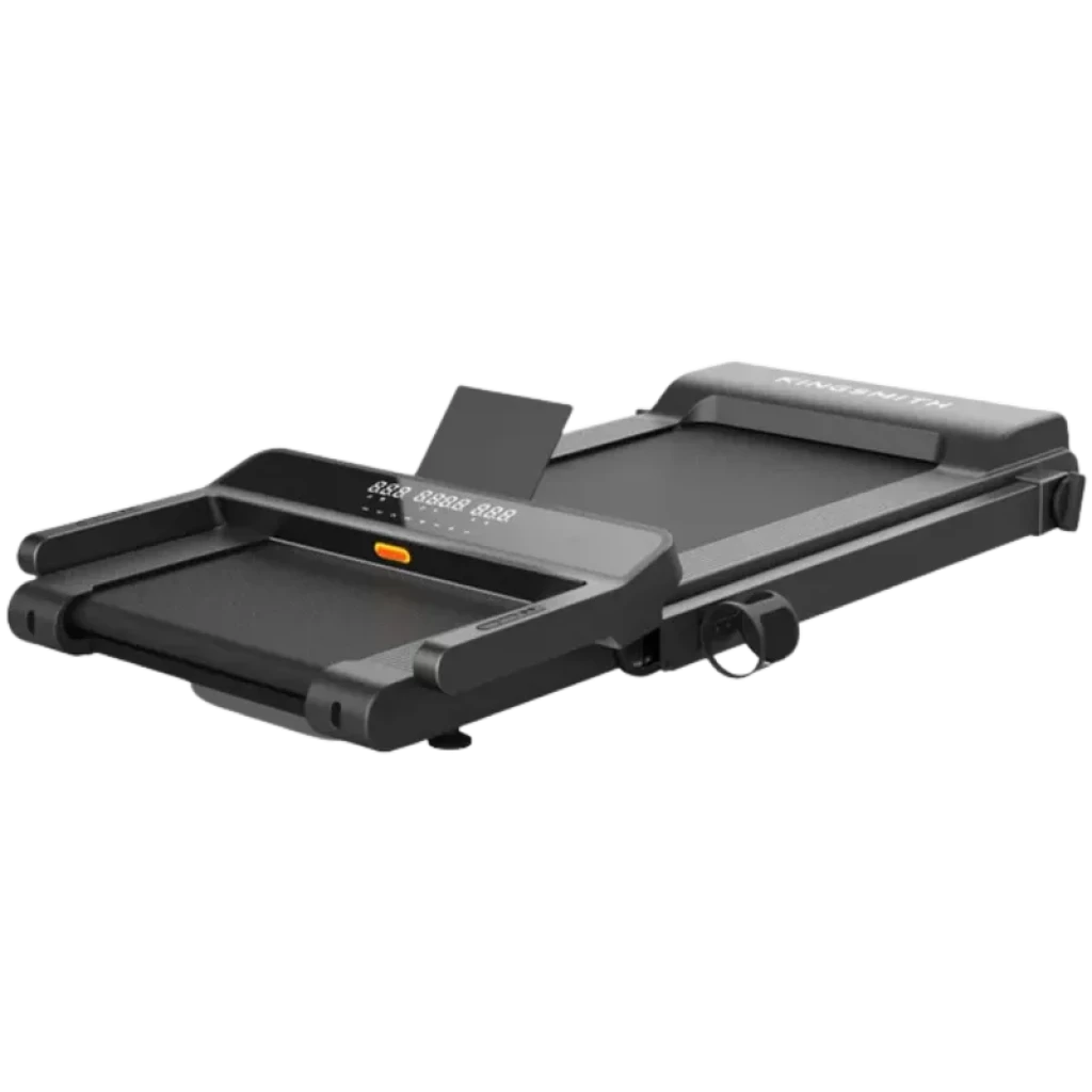 Cinta de correr plegable Kingsmith WalkingPad CLS460 negra, panel digital, soporte para dispositivo, ruedas de transporte, velocidad 14 km h e inclinación 7°