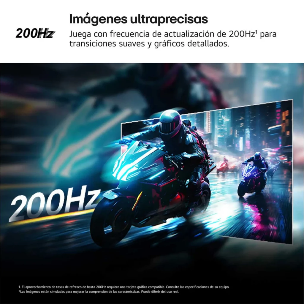 Monitor Gaming LG UltraGear 27 pulgadas IPS QHD 200Hz 1ms GtG, pantalla con marcos delgados, colores vivos y acción fluida ideal para juegos rápidos