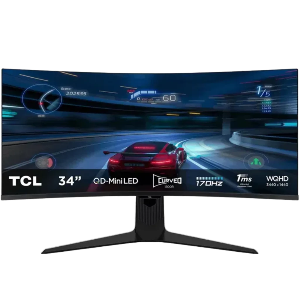 TCL R83 34R83Q 34 pouces Ultra WQHD 170 Hz Mini-LED - Écran d'ordinateur incurvé