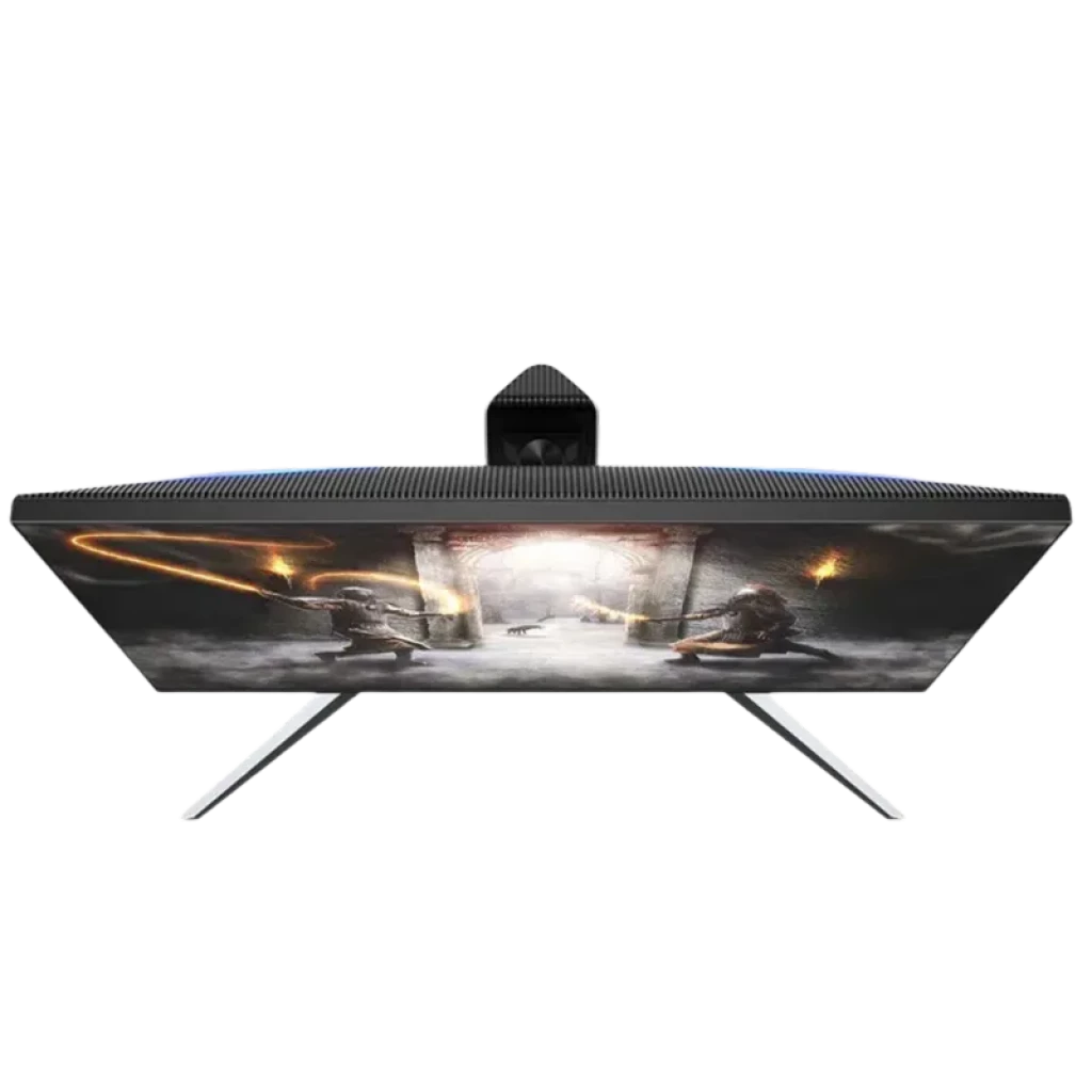 Monitor TCL R83 27R83U negro/blanco con Mini‑LED y 1152 zonas, panel Fast HVA, HDR1400. Diseño moderno con soporte metálico en V y biseles delgados