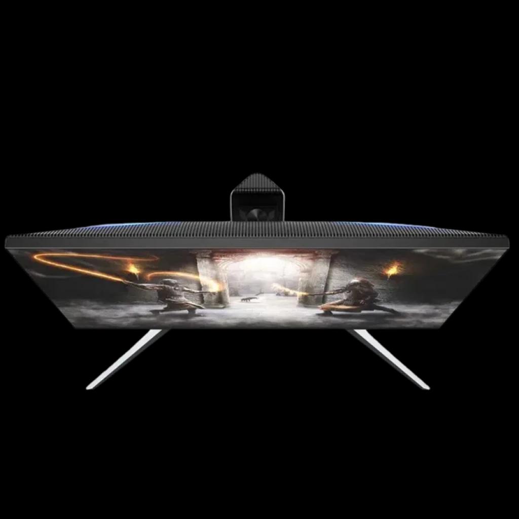 Monitor TCL R83 27R83U negro/blanco con Mini‑LED y 1152 zonas, panel Fast HVA, HDR1400. Diseño moderno con soporte metálico en V y biseles delgados