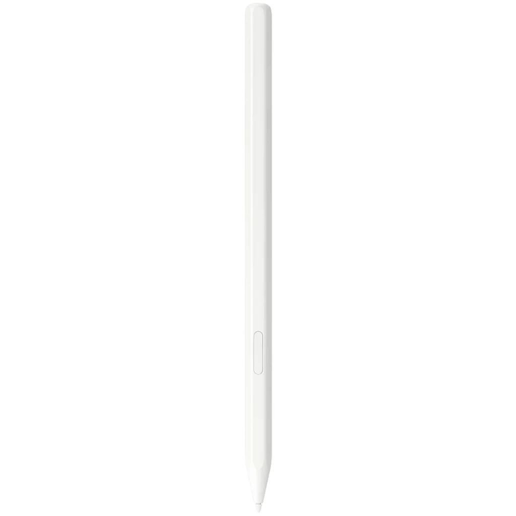 Samsung S Pen Tab S11 Series Blanco, lápiz digital estilizado en color blanco con botón lateral y punta fina, diseño cilíndrico minimalista y ergonómico