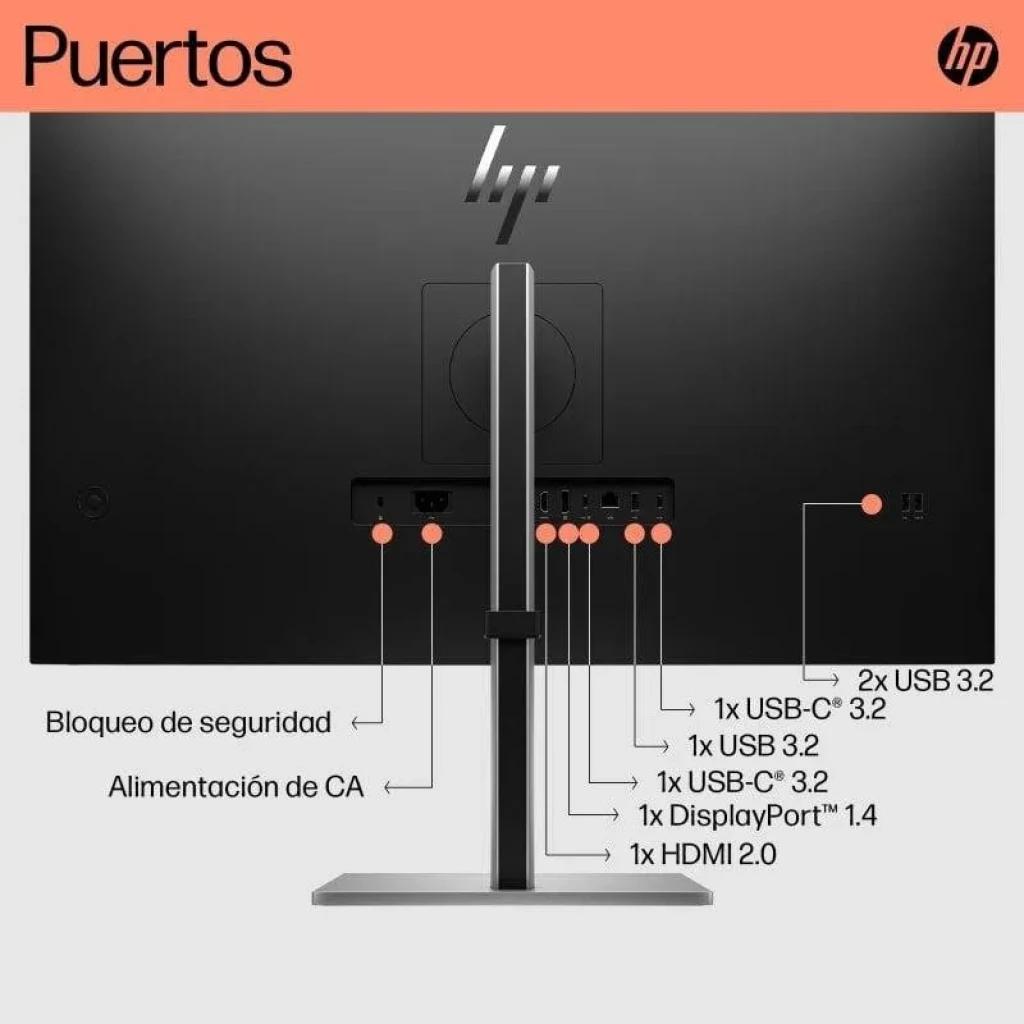 Detalhe do painel de ligações: USB-C com Power Delivery e porta RJ-45