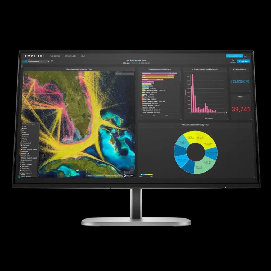 Vista frontal do monitor HP Series 5 524pf de 23,8 polegadas com bordas finas