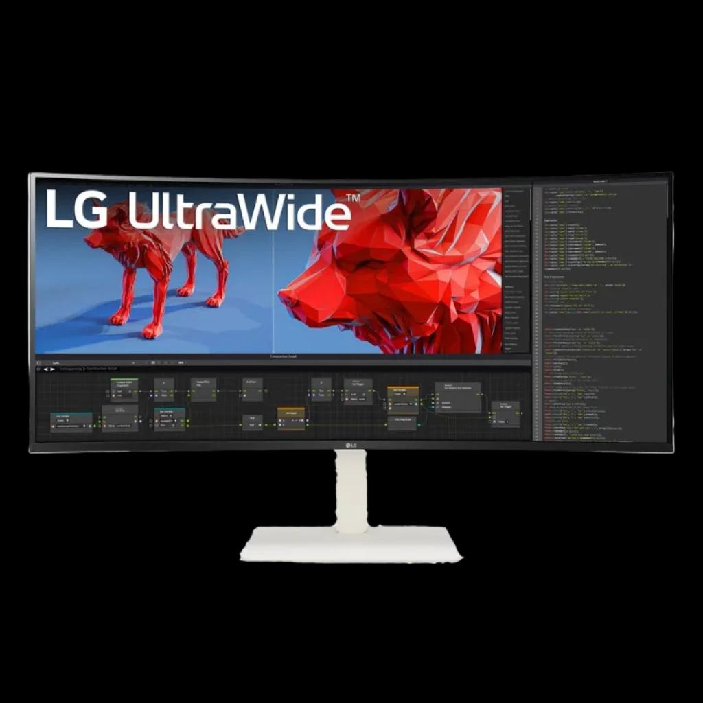 LG 38BR85QC-W WQHD+ UltraWide curvo 2300R com design profissional