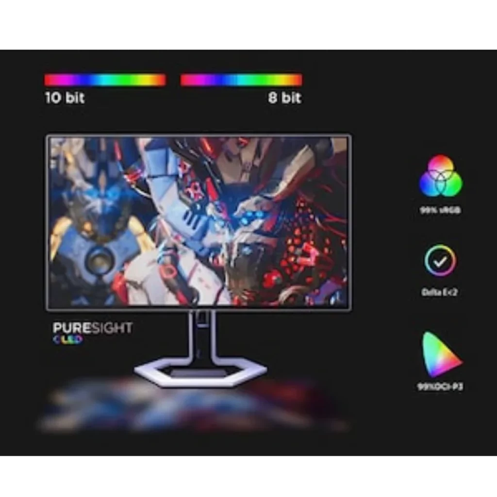 Lenovo Legion Pro 27UD-10: monitor 26,5 pulgadas 4K UHD QD-OLED, 240 Hz, FreeSync Premium Pro, 10 bit, 99% sRGB y 98% DCI-P3, colores vivos y nítidos