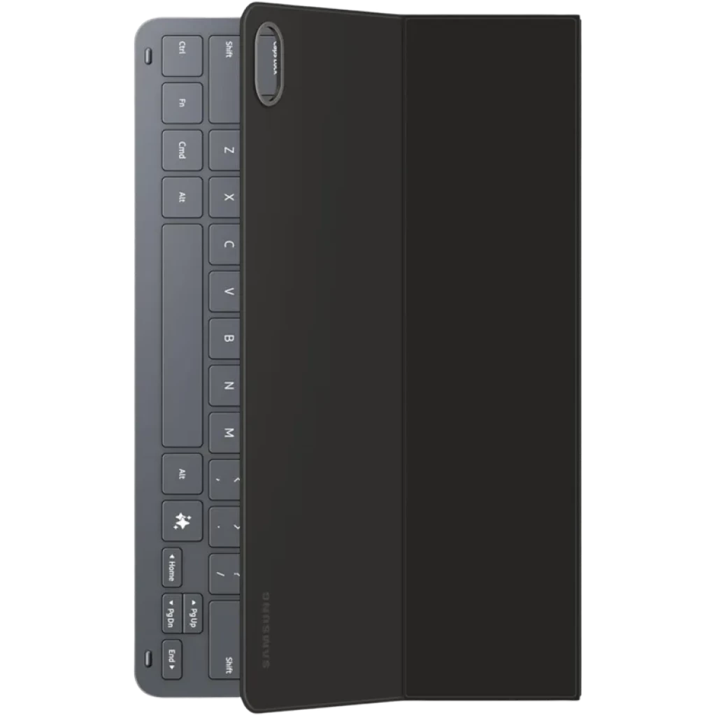 Capa teclado oficial Samsung para Galaxy Tab S11, design slim magnético, teclas QWERTY espanhol, acabamento preto, suporte integrado e recorte para câmera