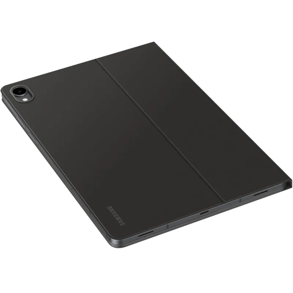 Capa teclado magnética Samsung Book Cover Keyboard Slim para Galaxy Tab S11 em preto, design fino, recorte para câmera e dobradiça para suporte ajustável
