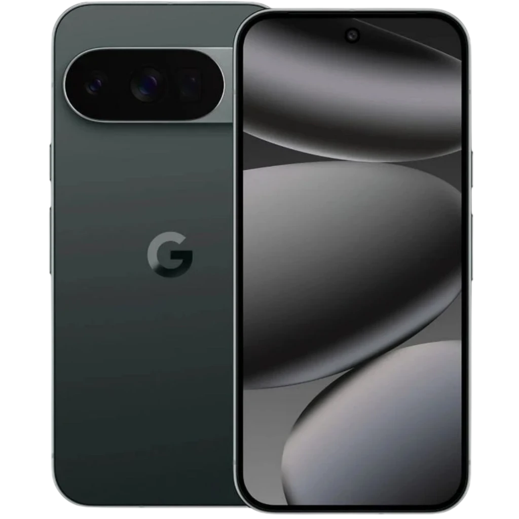 Google Pixel 10 Pro XL renovado en obsidiana, pantalla completa con orificio central, triple cámara trasera en barra horizontal, acabado mate elegante