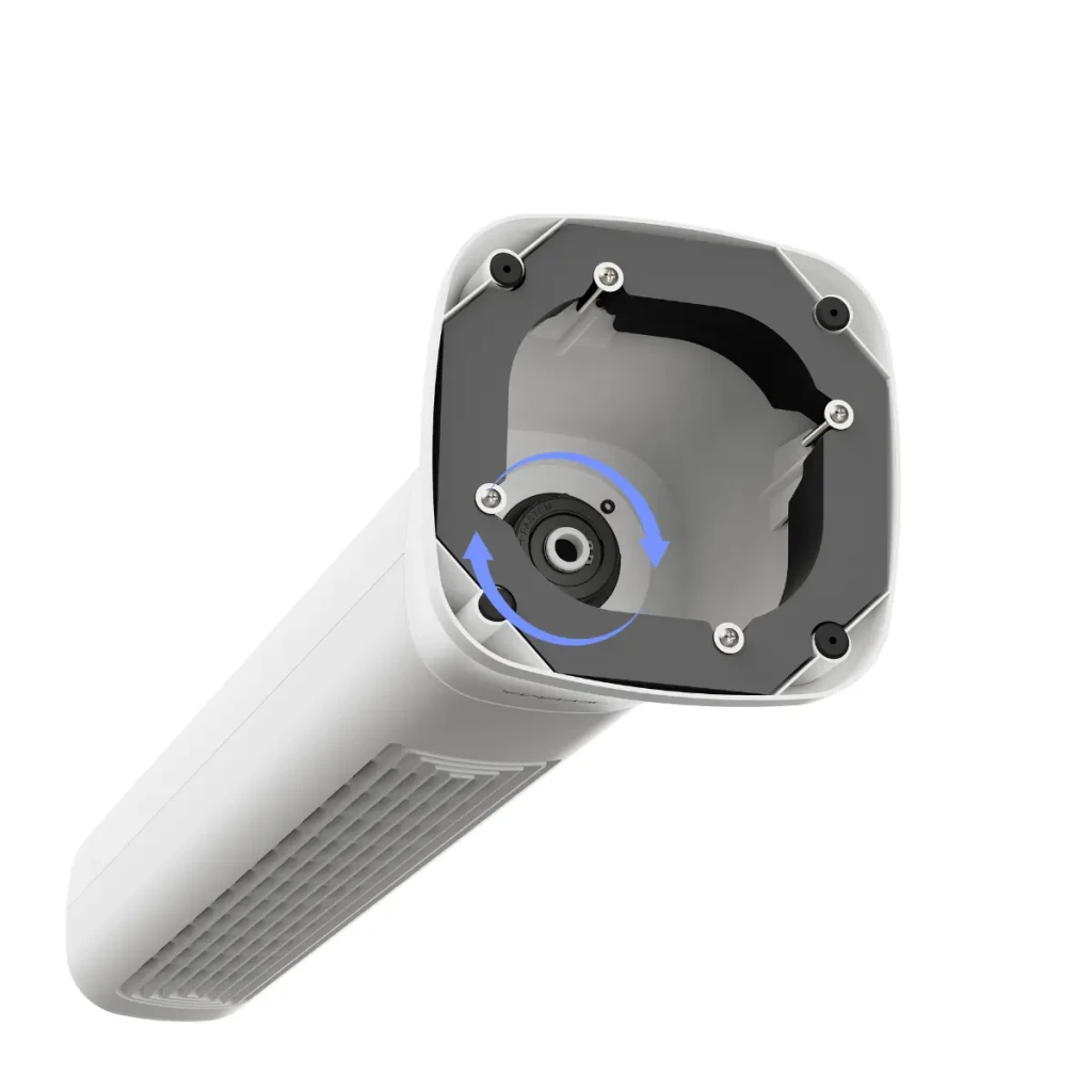 Deerma FD130W 45W Ventilador de torre blanco con base desmontable, toma central para montaje, rejillas verticales y diseño cuadrado con bordes redondeados