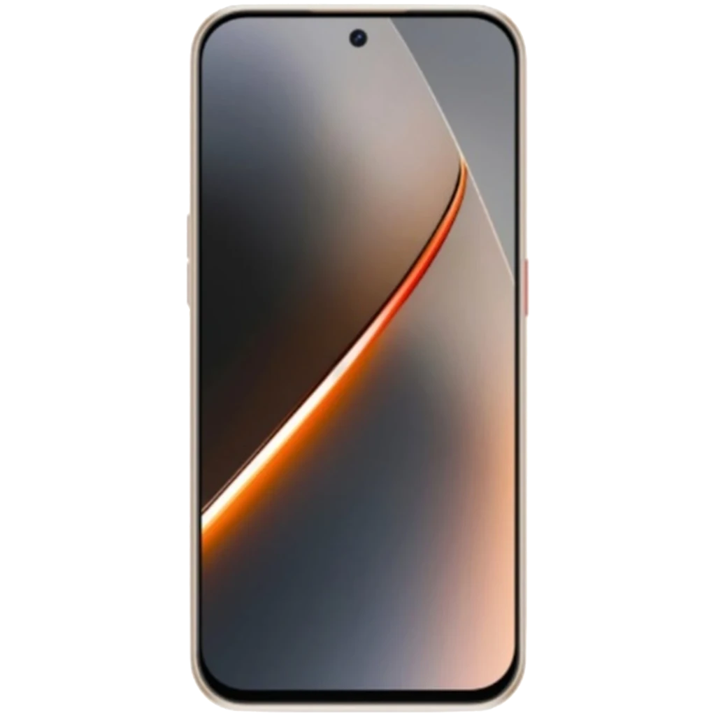 Nubia Neo 5 5G negro con pantalla completa borde a borde, cámara frontal en orificio central y bordes delgados en acabado metálico elegante