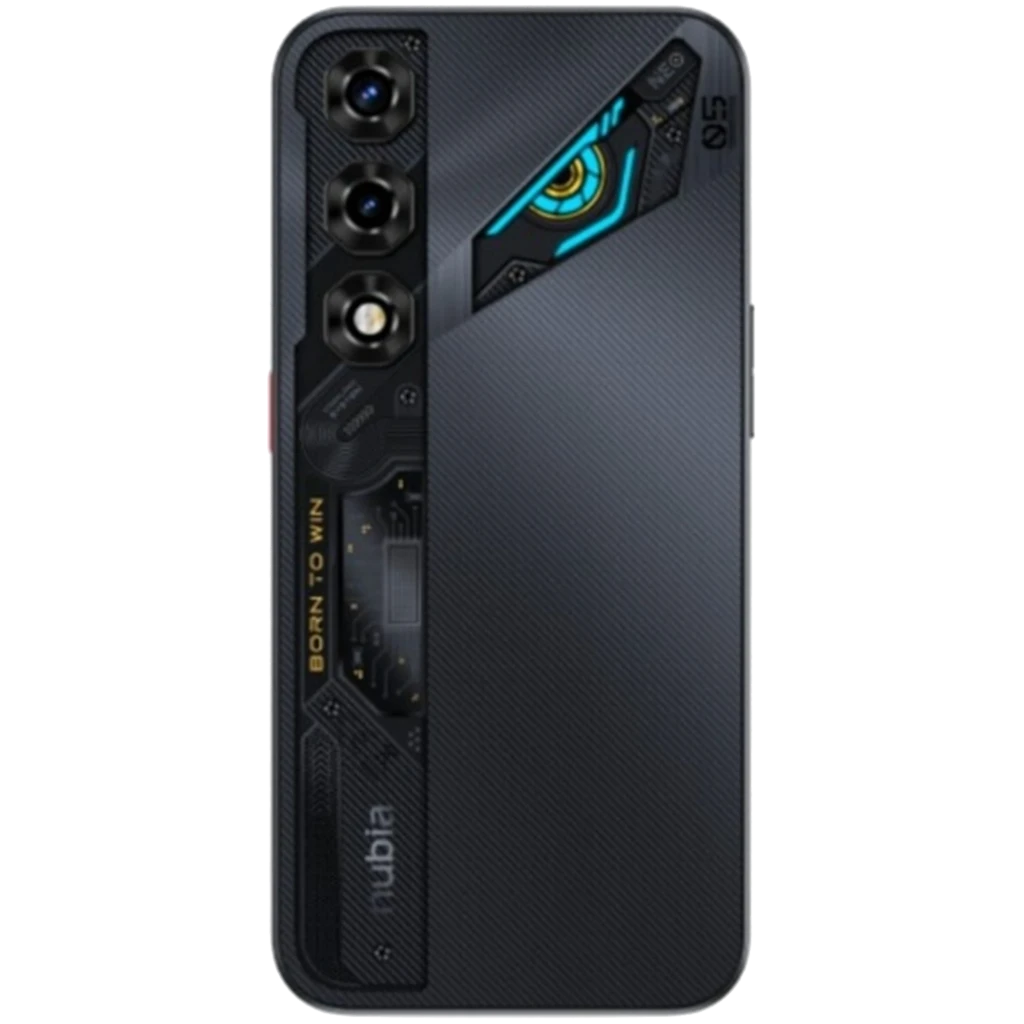Nubia Neo 5 5G 128 GB Negro, diseño gaming con panel trasero texturizado, triple cámara vertical y acentos LED azules; 8 GB RAM y batería 6050 mAh