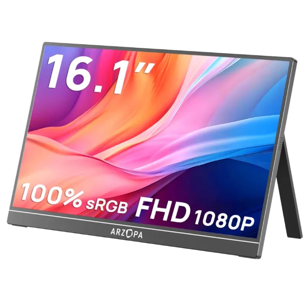 Monitor portátil Arzopa Z1C de 16.1 pulgadas con panel IPS FHD y colores vivos