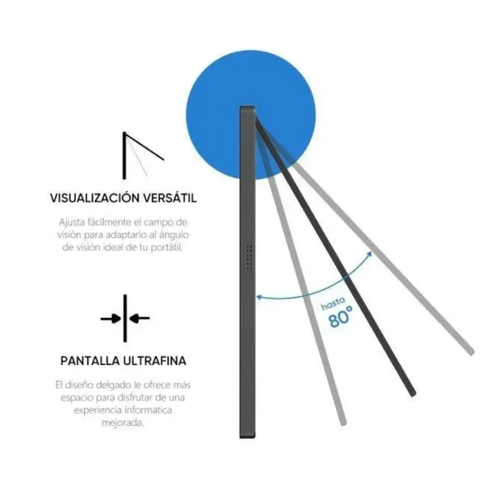 Arzopa Z1C con bisagra ajustable hasta 80 grados y perfil ultrafino para una visualización versátil y cómoda