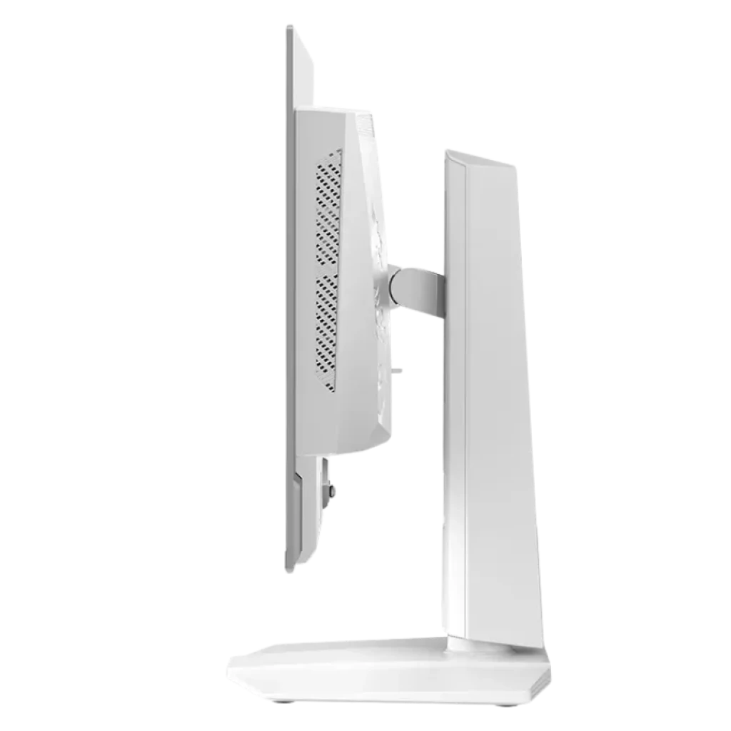 Perfil slim panel QD-OLED monitor MSI MAG 272QPWDE blanco