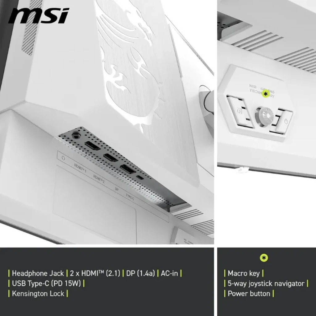 Puertos HDMI 2.1 48Gbps y conectividad MSI MAG 272QPWDE