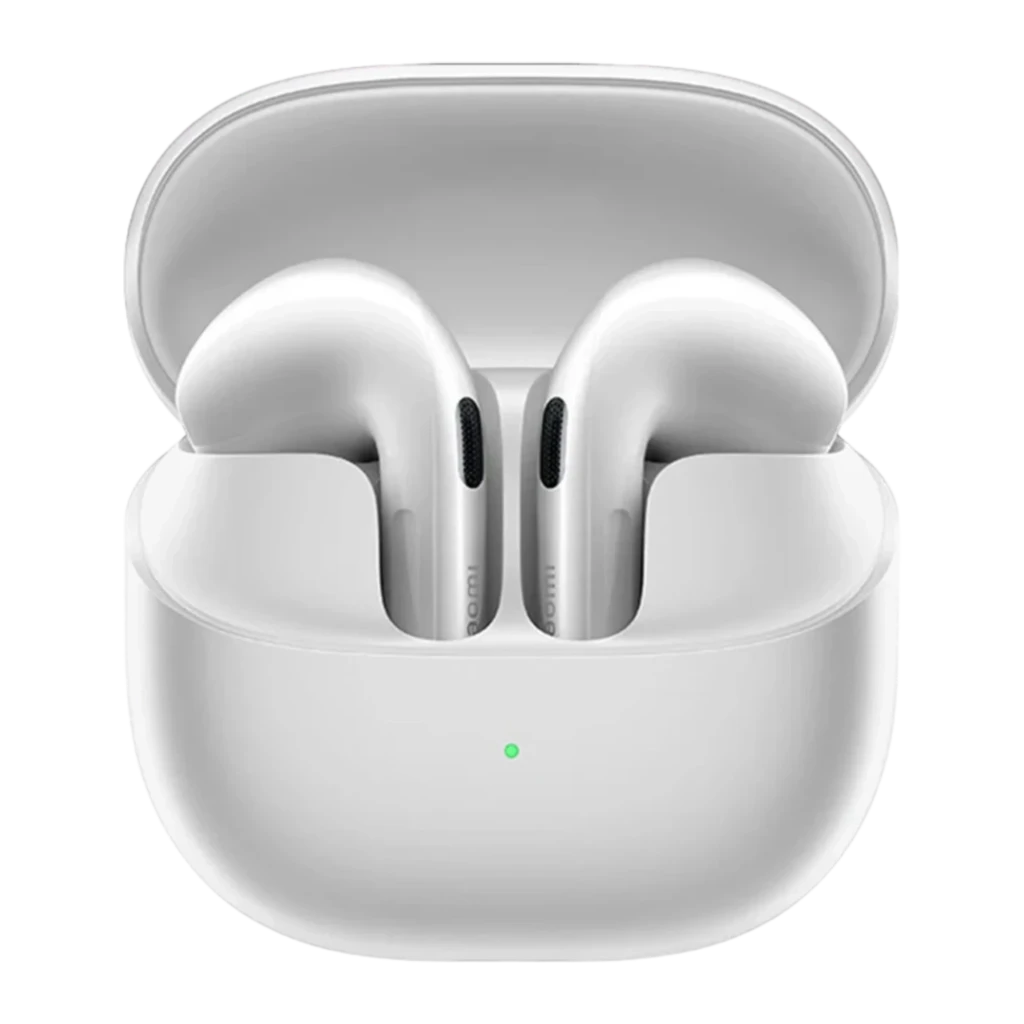 Xiaomi Buds 6 TWS ANC 55dB LDAC Blanco con estuche compacto mate y LED frontal; auriculares in ear brillantes con vástago corto y ajuste ergonómico