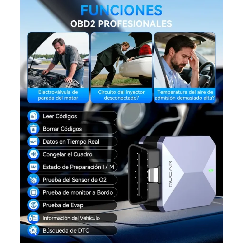 Mucar BT200 Max diseño angular para diagnóstico automotriz profesional