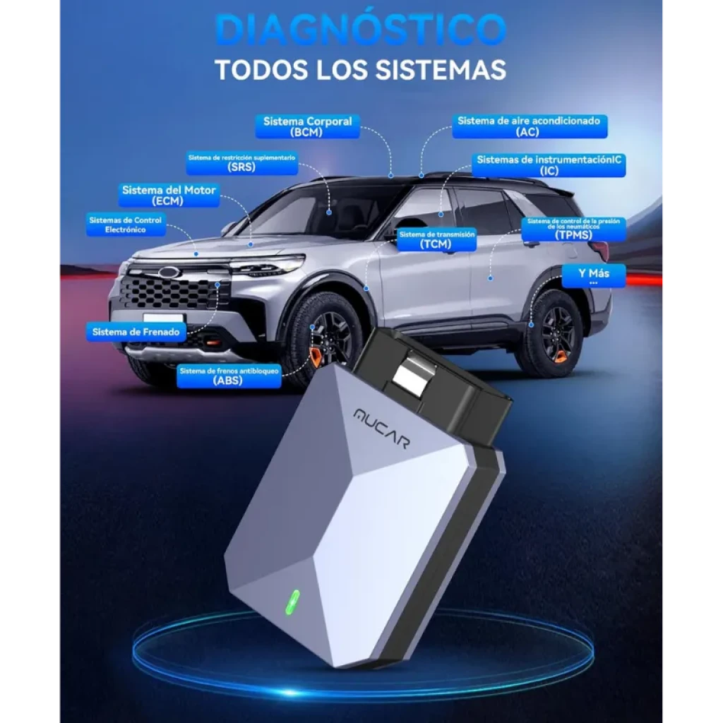 Mucar BT200 Max ideal para diagnóstico de múltiples sistemas del vehículo