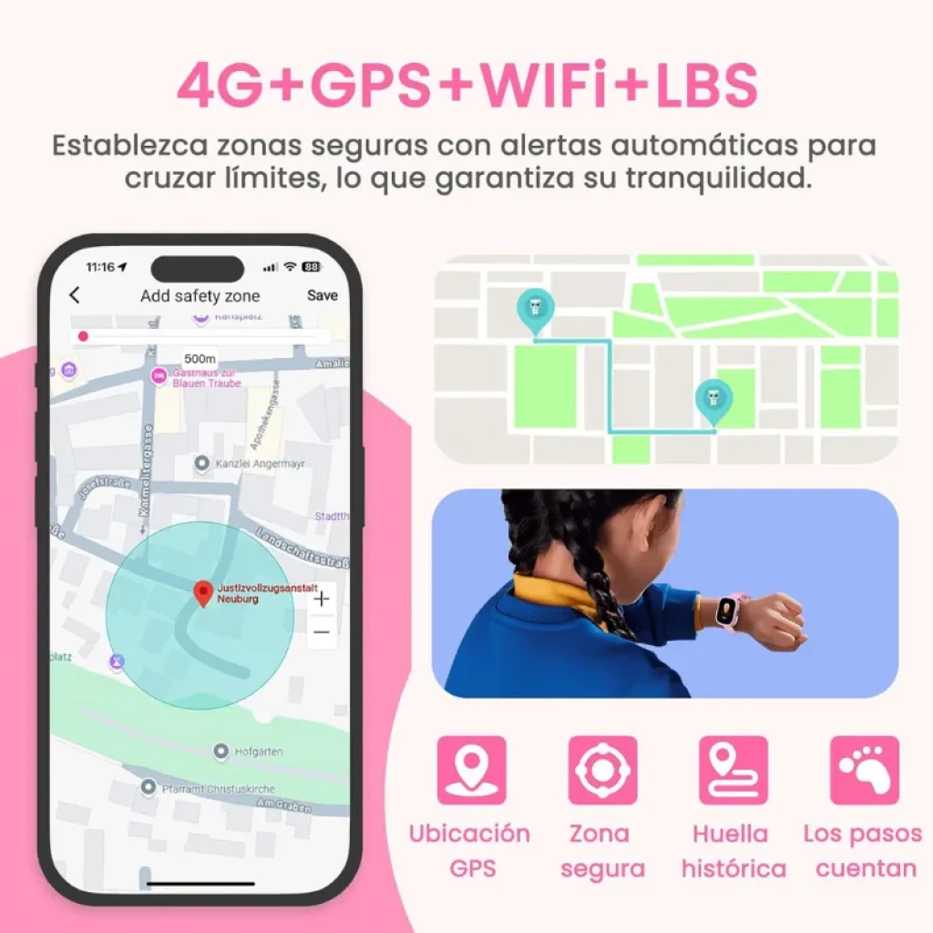 Configuración de zonas seguras y localización GPS en la Lagenio App