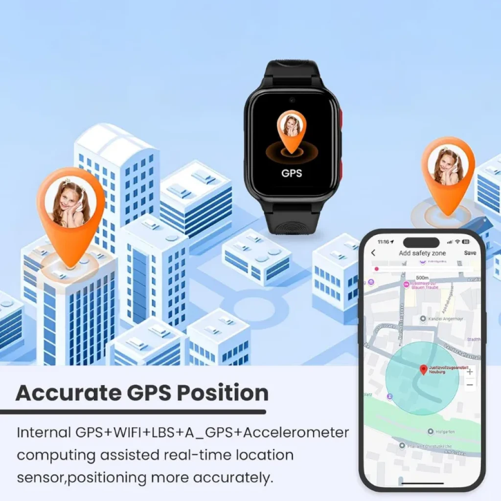 Localización GPS del reloj infantil Lagenio K9 en la aplicación