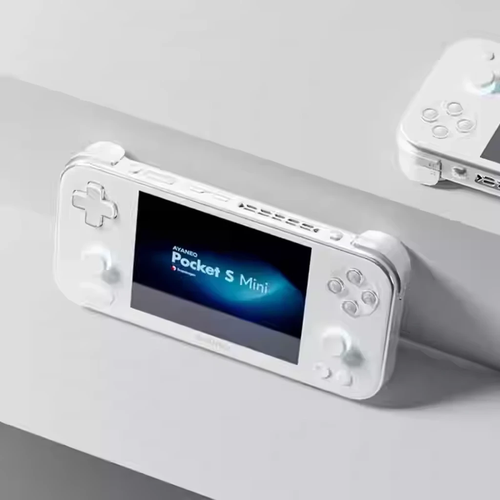 Ayaneo Pocket S Mini 8GB/128GB Blanco consola retro portátil con pantalla a color, cruceta, dos joysticks, botones frontales y diseño compacto elegante