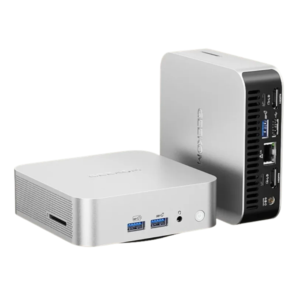 Mini PC GEEKOM A8 en chasis de aluminio color plata
