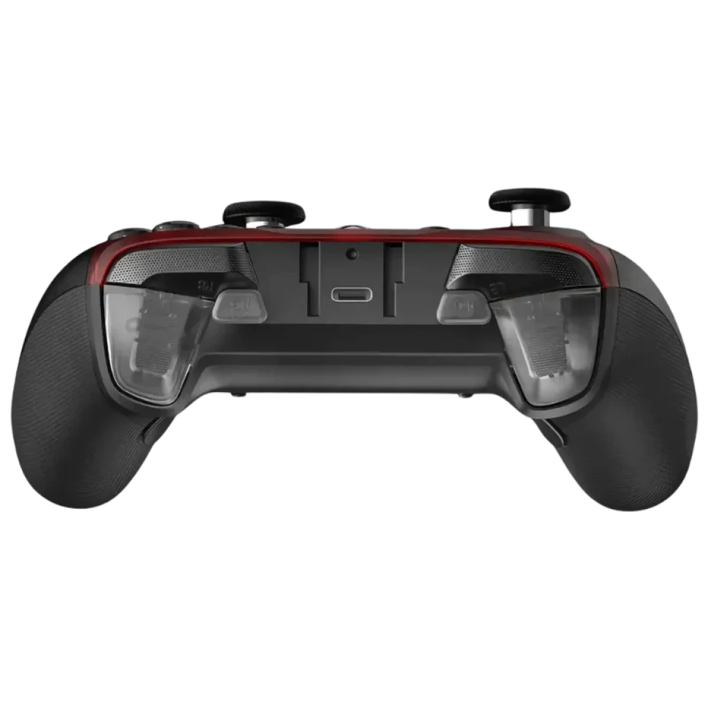 Mando GameSir G7 Pro Negro con carcasa trasera ergonómica, agarre texturizado, gatillos y botones traseros programables, puerto USB-C y detalle rojo elegante