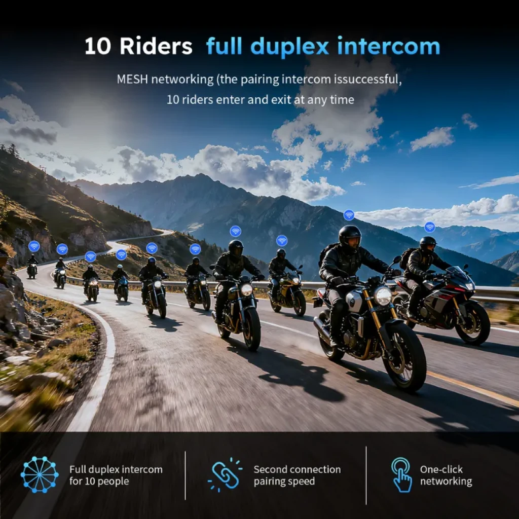 Esquema de conexión MESH entre múltiples motoristas