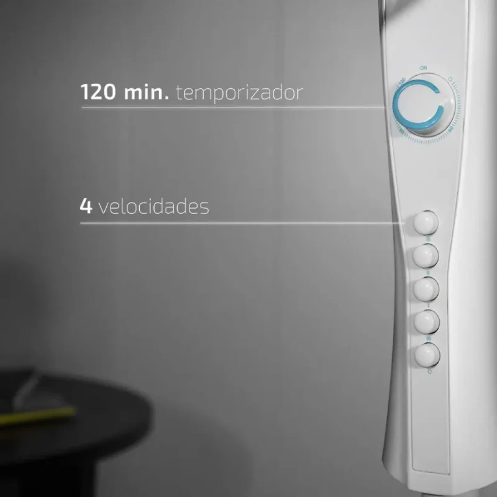 Panel de 4 velocidades y temporizador del ventilador Cecotec