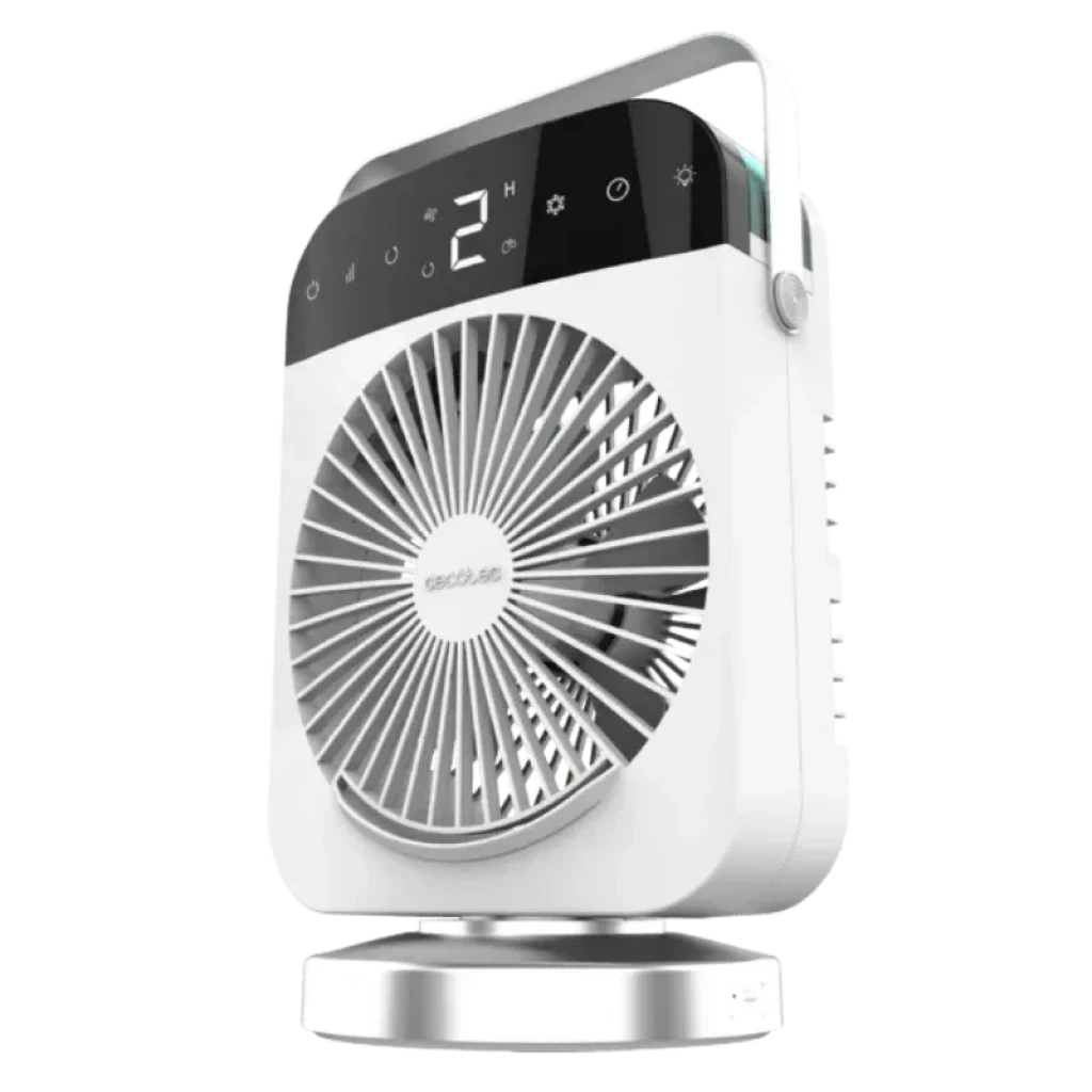 Vista a 45 grados del Cecotec EnergySilence 600 DeskChill Smart Rotate