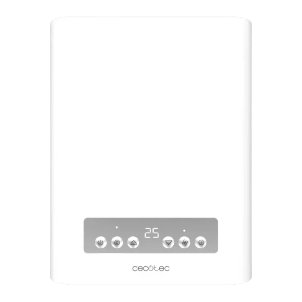 Detalle del panel táctil del aire acondicionado portátil Cecotec 9000 BTU
