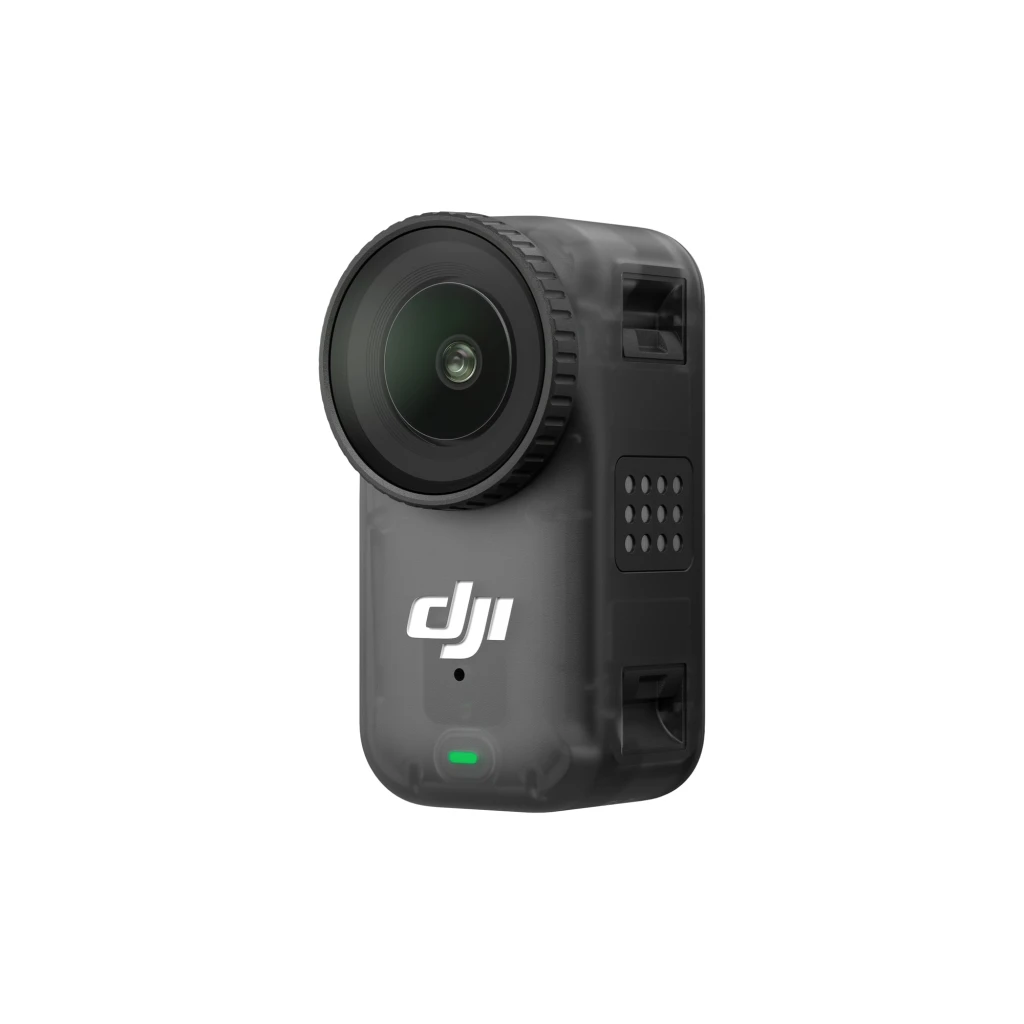 Cámara DJI Osmo Nano Standard 64GB 4K con sensor CMOS, cuerpo compacto de 124 g, lente gran angular, indicador LED frontal y puertos laterales de montaje