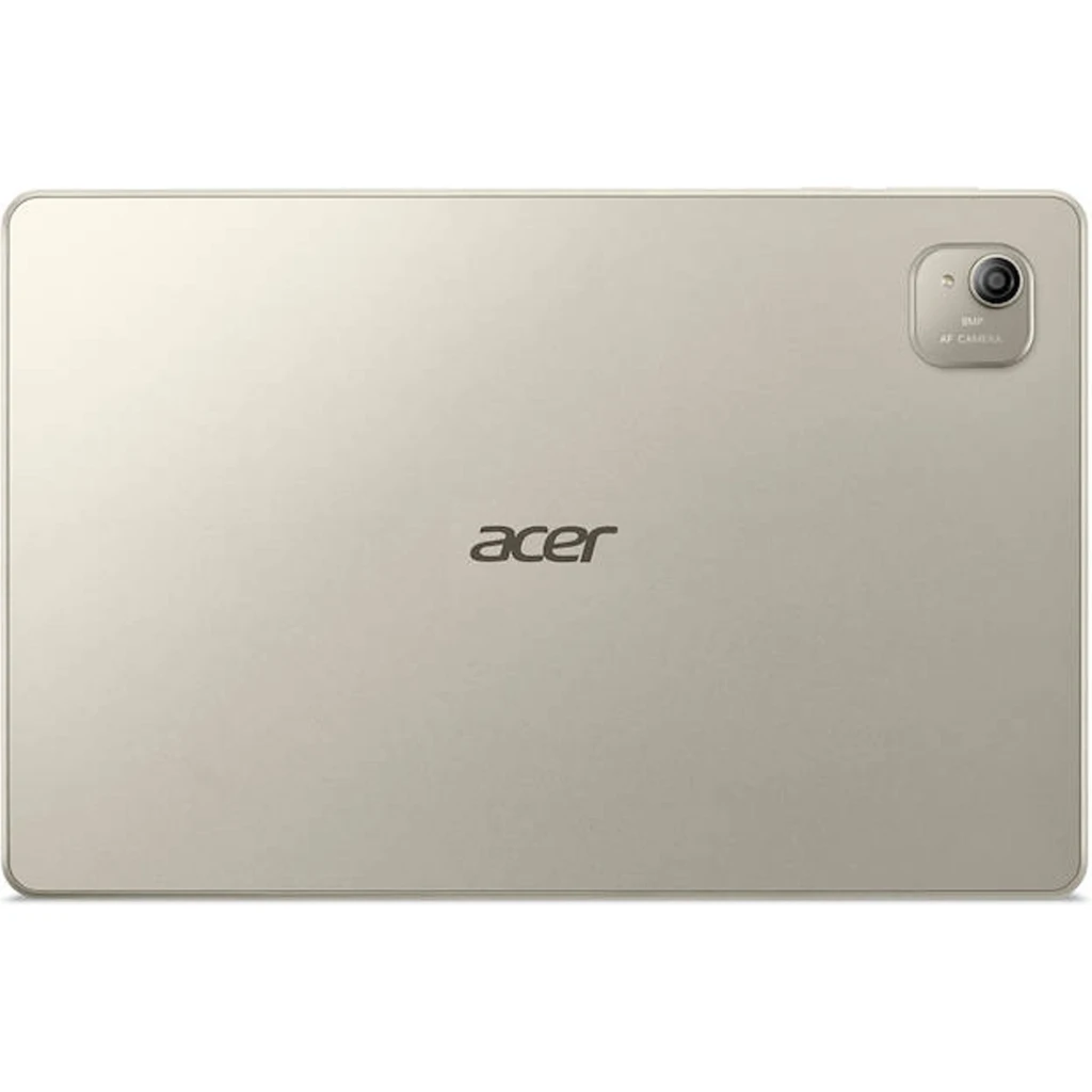 Acer Iconia Tab A11 4GB/128GB 11 Plata con tapa trasera metálica plata, logo Acer centrado y cámara trasera con flash en la esquina superior derecha