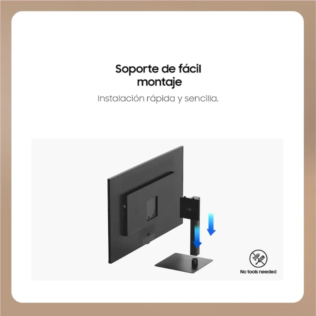 Soporte de montaje para Samsung Viewfinity S70D 37 pulgadas, base estable con poste ajustable y anclaje sin herramientas, instalación rápida y sencilla