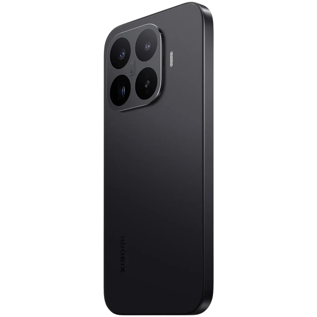 Xiaomi 17T 5G negro con acabado mate, módulo trasero cuadrado con triple cámara grande y flash, bordes planos de metal, diseño elegante y minimalista